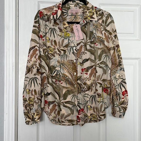 “Philosophy tropical button down size small NWT” - Picture 1 of 5